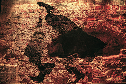 A passage through the wall, made for Karl XI in 1674.